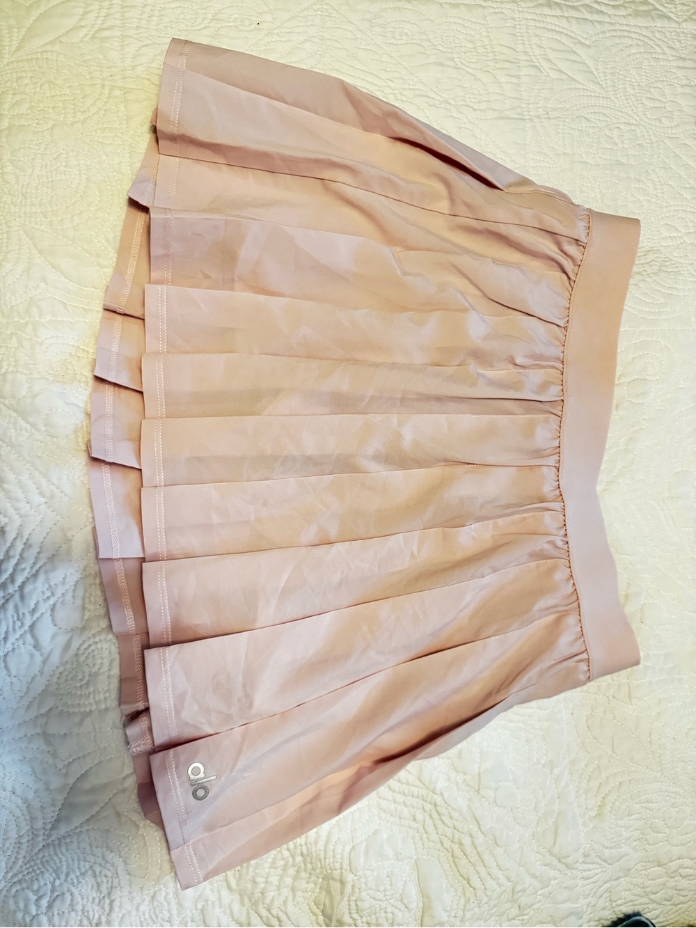 ALO Yoga Varsity Tennis Skirt, Pink Sugar